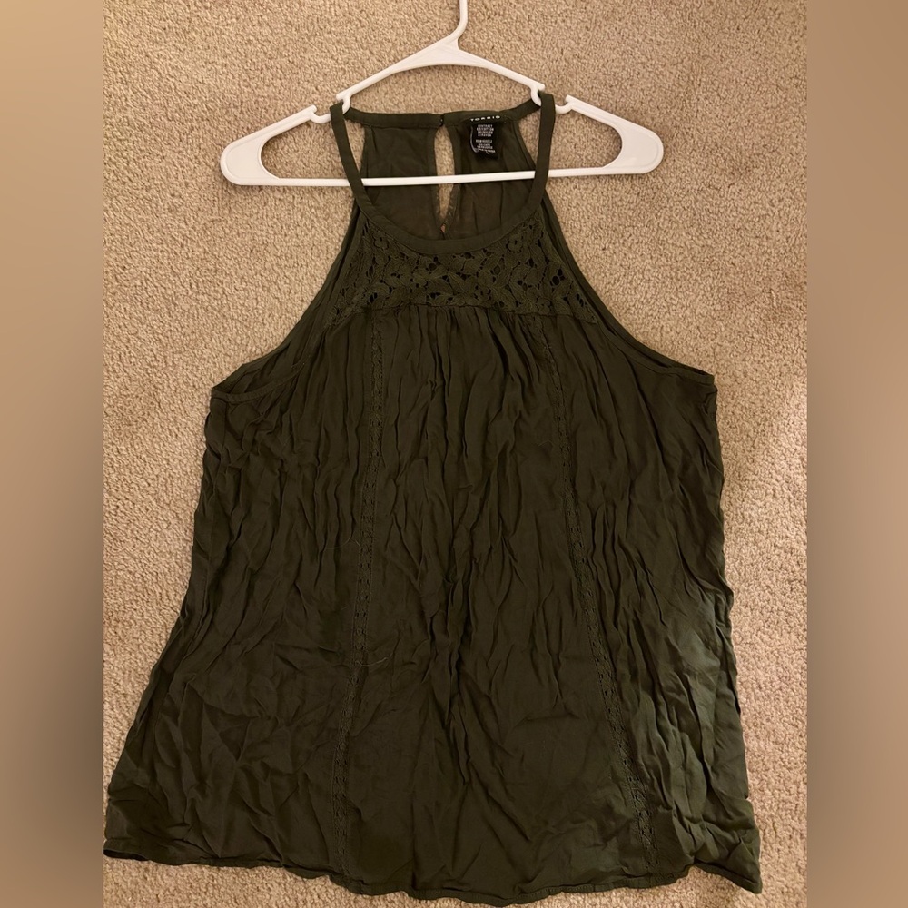 Torrid Dark Green Sleeveless Blouse